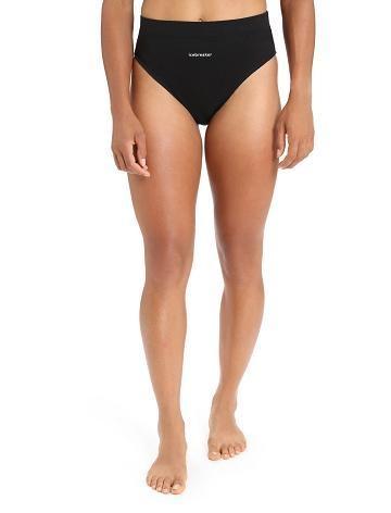 Dámské Spodní Prádlo Icebreaker Merino Queens High Cut Brief Černé | CZ 1252SGLO